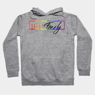 Love Freely Text Box - Black Hoodie